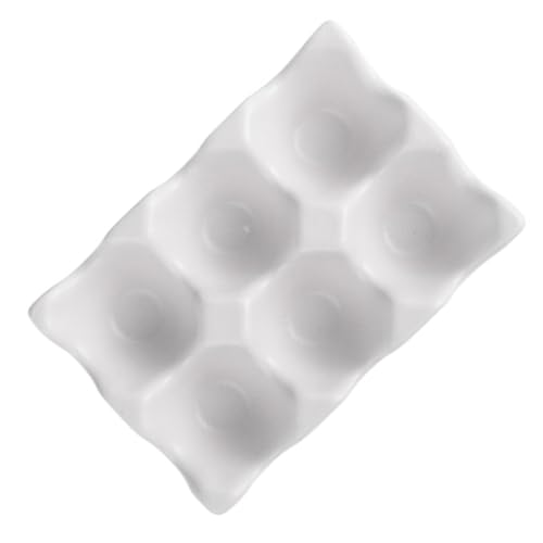 HAKIDZEL 6 eier ?lter Kühlschrank Eierhalter kühlschrankdeo kühlschranklampe Eierhalter aus Keramik praktische Eierablage rutschfest Geschirr Eierständer Aufbewahrungskiste von HAKIDZEL