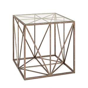 HAKU Möbel Beistelltisch Glas bronze 50,0 x 50,0 x 50,0 cm von HAKU Möbel