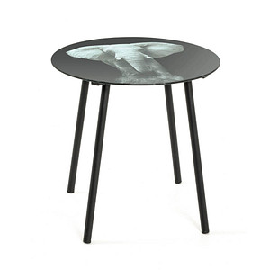 HAKU Möbel Beistelltisch Glas schwarz 40,0 x 40,0 x 41,0 mm von HAKU Möbel