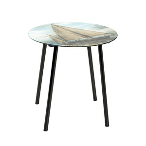 HAKU Möbel Beistelltisch Glas schwarz 40,0 x 40,0 x 41,0 mm von HAKU Möbel