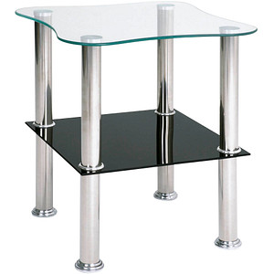 HAKU Möbel Beistelltisch Glas silber 40,0 x 40,0 x 47,0 cm von HAKU Möbel