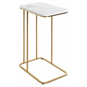 HAKU Möbel Beistelltisch gold-weiß 45,0 x 30,0 x 67,0 cm von HAKU Möbel