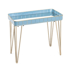 HAKU Möbel Beistelltisch Spiegelglas gold-blau 60,0 x 31,0 x 54,0 cm HAKU Möbel Beistelltisch Spiegelglas gold-blau 60,0 x 31,0 x 54,0 cm von HAKU Möbel