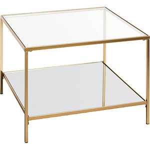 HAKU Möbel Beistelltisch Spiegel, Sicherheitsglas gold 60,0 x 60,0 x 45,0 cm von HAKU Möbel