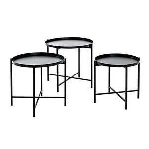 HAKU Möbel Beistelltische-Set Metall schwarz von HAKU Möbel