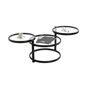 HAKU Möbel Couchtisch Sicherheitsglas schwarz 58,0 - 140,0 x 50,0 x 43,0 cm HAKU Möbel Couchtisch Sicherheitsglas schwarz 58,0 - 140,0 x 50,0 x 43,0 cm von HAKU Möbel