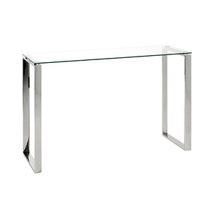HAKU Möbel Konsolentisch Glas silber 120,0 x 40,0 x 78,0 cm von HAKU Möbel