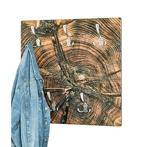 HAKU Möbel Wandgarderobe 17867 Motiv Holz 5 Haken 60,0 x 60,0 cm von HAKU Möbel