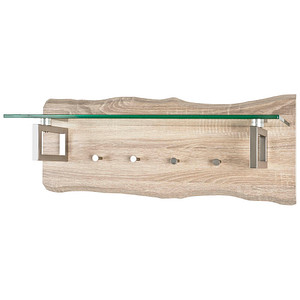 HAKU Möbel Wandgarderobe 32165 braun Holz 4 Haken 75,0 x 29,0 cm von HAKU Möbel