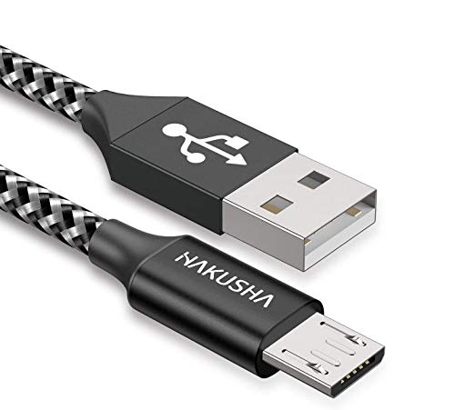 USB Kabel Micro, 3M Nylon Micro USB Ladekabel Android Schnellladekabel Micro USB Kabel für Samsung Galaxy S7/ S6/ J7/ Note 5,Huawei, Wiko,Nexus,Nokia,Kindle,Echo Dot von HAKUSHA