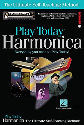 Hal Leonard 703707 Play Harmonica Today Complete Kit with Book/CD/DVD/Hohner Bluesband Harmonica von HAL LEONARD