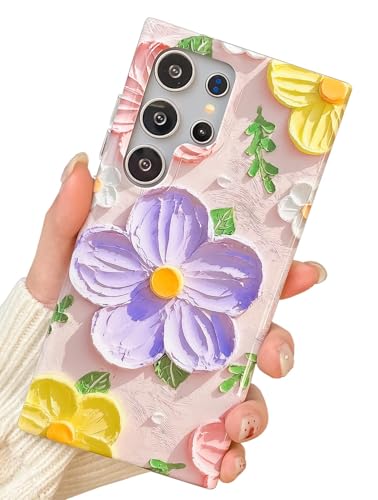 Schutzhülle für Samsung Galaxy, 3D-Blume, niedliches Blumenmuster, dünn, weich, TPU, Violett Schutzhülle für Samsung Galaxy, 3D-Blume, niedliches Blumenmuster, dünn, weich, TPU, Violett von HALATUA