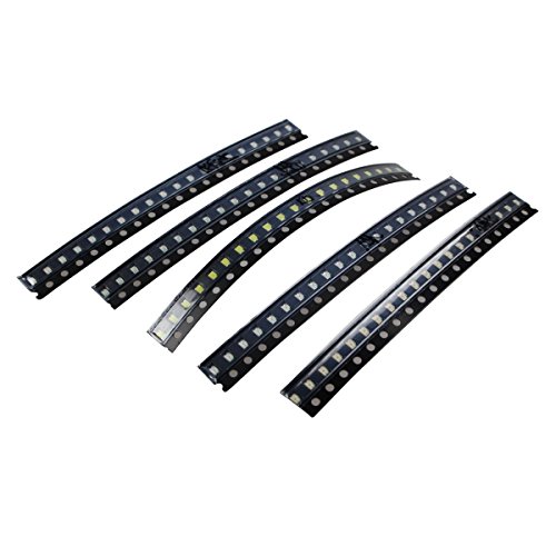 HALJIA 0805 SMD LED rot/gelb/grün/weiß/blau Light-Emitting Diode Set – Schwarz (100 PCS) für Arduino Raspberry Pi DIY etc. von HALJIA