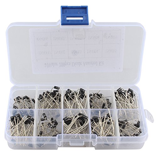 HALJIA 200 10 Wert Diode sortiert Kit (1 N4001 1 N4002 1 N4003 1 N4004 1 N4005 1 N4006 1 N4007 1 N5817 1 N5818 1 N5819) von HALJIA