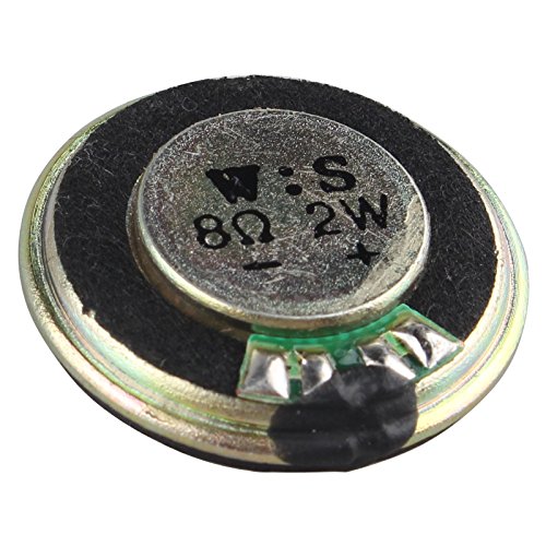 HALJIA 2W 8 Ohm 28mm Diarunde Metall Shell Verstärker Interne Magnet Lautsprecher Kompatibel mit Spielzeug Audiowiedergabe DIY von HALJIA