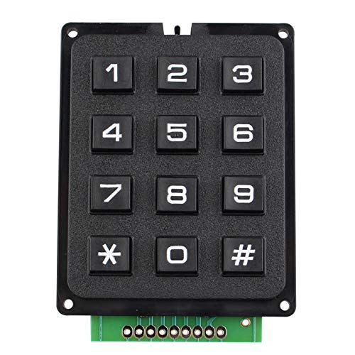 HALJIA 4 x 3 Matrix Array 12 Switch Tastatur Modul 12 Key MCU Membran Switch Keypad kompatibel mit Arduino von HALJIA