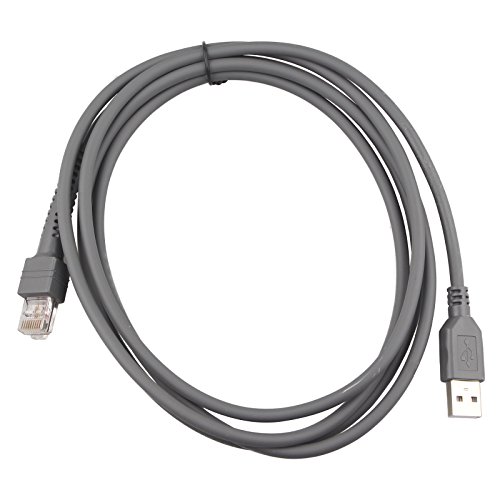HALJIA USB-Kabel 7 ft 2 m für Symbol Barcode Scanner LS2208 – AP LS4208 DS9208 von HALJIA