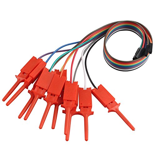 Haljia 10 x Dupontkabel Jumper-Kabel für USB-Logikanalysator, Testhaken, Cliphalter, Schaltdraht und Schnittstellen-Pins von HALJIA
