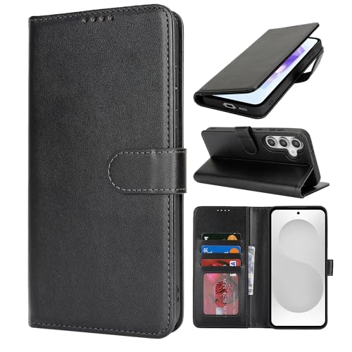 HALLKER Handyhülle für Samsung Galaxy S24 FE Hülle, PU Lederhülle mit Kartenfach Schutzhülle Klappbar Flip Case Klapphülle für Samsung Galaxy S24 FE - schwarz HALLKER Handyhülle für Samsung Galaxy S24 FE Hülle, PU Lederhülle mit Kartenfach Schutzhülle Klappbar Flip Case Klapphülle für Samsung Galaxy S24 FE - schwarz von HALLKER