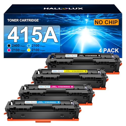 HALLOLUX 415A Toner W2030A Kompatibel für HP 415A 415X W2030X für HP Color Laserjet Pro MFP M479fdw M454dw M479fnw M479dw M479fdn M454dn M479 M454 W2031A W2032A W2033A W2031X W2032X W2033X (4er-Pack) von HALLOLUX