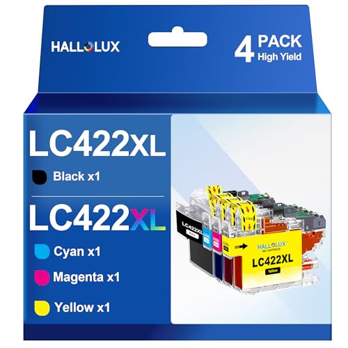 LC422XL XL Große Kapazität LC-422XLVAL Tintenpatronen Value Pack für Brother LC422 LC-422XL LC-422XLVAL Patronen für Brother MFC-J5340DW MFC-J5345DW MFC-J5740DW MFC-J6540DW MFC-J6940DW (4er-Pack) von HALLOLUX
