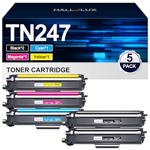 TN243CMYK TN247 Tonerkartusche TN-247 Toner Kompatibe für Brother TN-243CMYK TN243 für Toner Brother MFC L3750CDW DCP-L3550CDW MFC-L3770CDW DCP-L3510CDW (2 Schwarz, 1 Cyan, 1 Magenta, 1 Gelb) von HALLOLUX