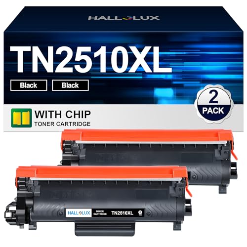 TN2510XL TN2510 XL Toner TN-2510 Kompatibel für Brother TN2510 XL Toner für Brother HL-L2400DW Toner HL-L2400DWE MFC-L2800DW MFC-L2835DW MFC-L2827DW DCP-L2660DW DCP-L2620DW DCP-L2627DW (2 Schwarz) von HALLOLUX