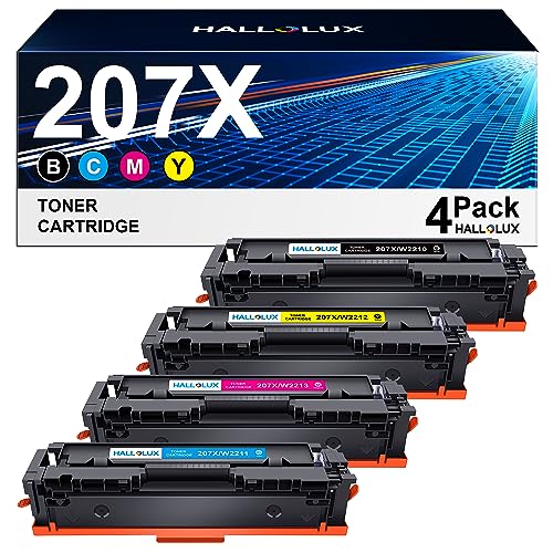 Toner Multipack 207X 207A Kompatibel für HP Toner 207A 207X W2210X für HP Color Laserjet Pro MFP M283fdw M255dw M282nw M283fdn M255nw W2210X W2211X W2212X W2213X Toner （Schwarz Cyan Gelb Magenta） von HALLOLUX