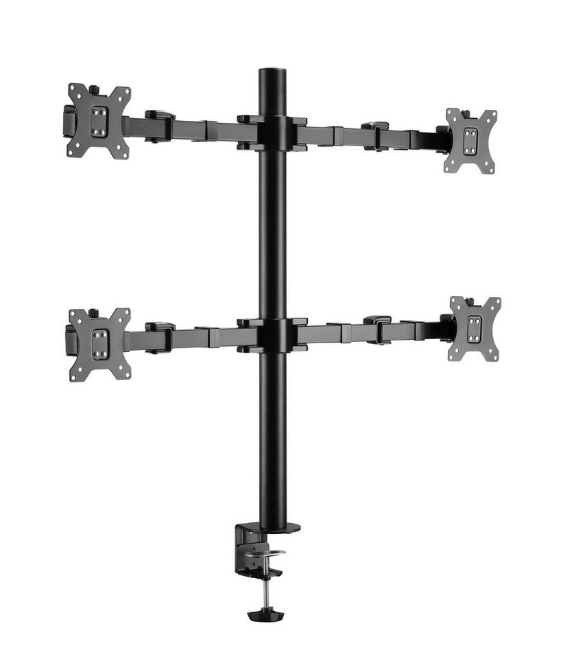 HALTERUNGSPROFI Office-848Q Monitor-Halterung, (bis 32,00 Zoll, Neigbar, Schwenkbar, Drehbar, Quad (Vierfach) Halterung) von HALTERUNGSPROFI