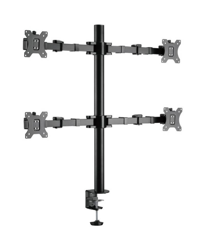 HALTERUNGSPROFI Office-848Q Monitor-Halterung, (bis 32,00 Zoll, Neigbar, Schwenkbar, Drehbar, Quad (Vierfach) Halterung) von HALTERUNGSPROFI