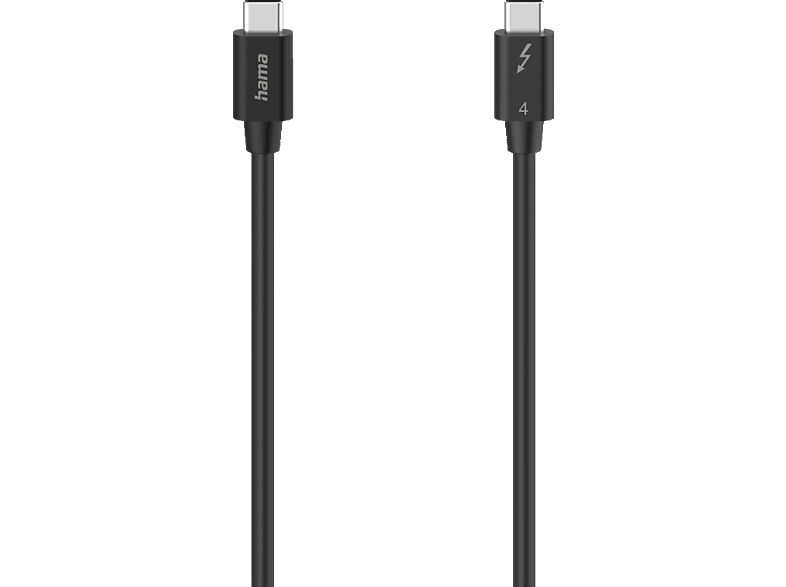 HAMA 0.8 m USB-C, Thunderbolt 4 Kabel, Schwarz HAMA 0.8 m USB-C, Thunderbolt 4 Kabel, Schwarz von HAMA