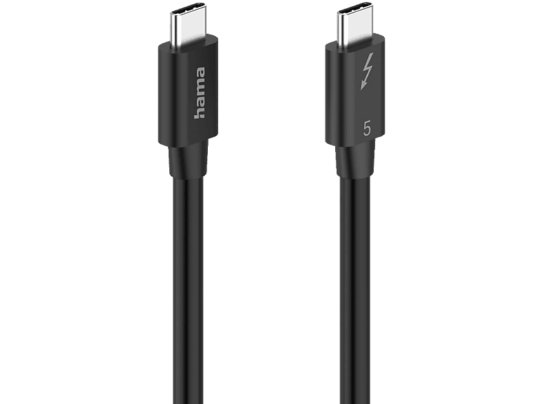 HAMA 1 m, Thunnderbolt 5, USB-C kabel, Schwarz HAMA 1 m, Thunnderbolt 5, USB-C kabel, Schwarz von HAMA