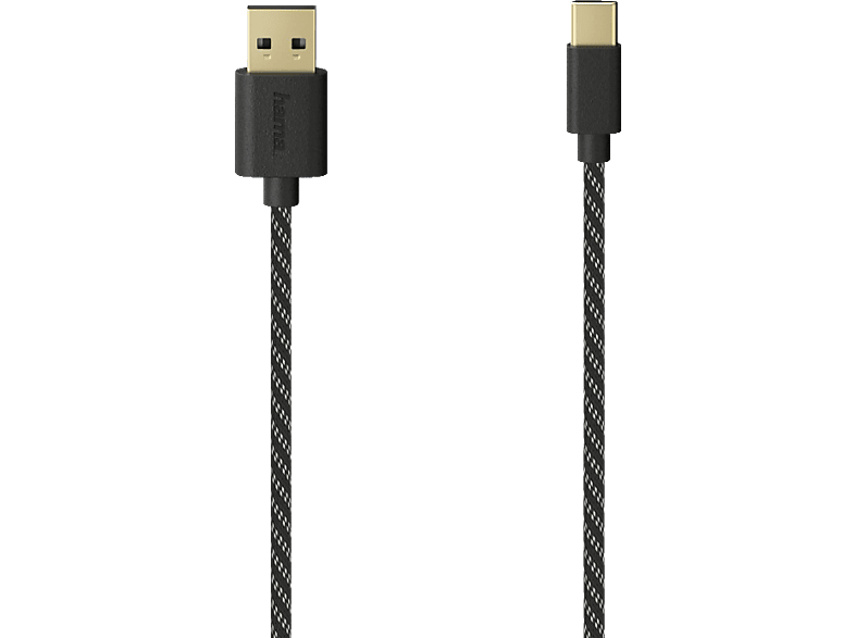 HAMA 1.5 m USB-C Kabel, Schwarz von HAMA