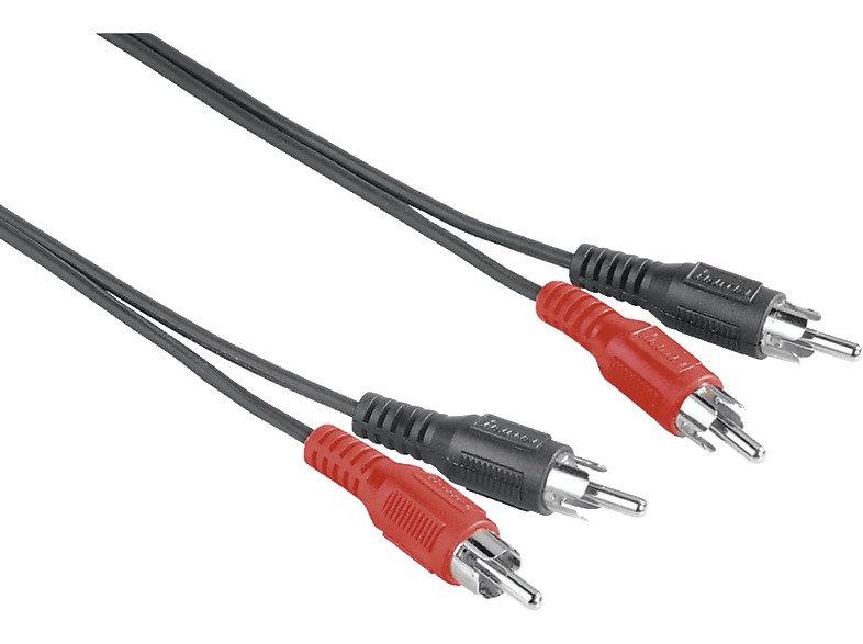 HAMA 2 Cinch-Stecker auf Cinch-Stecker, Audiokabel, 2,5 m von HAMA