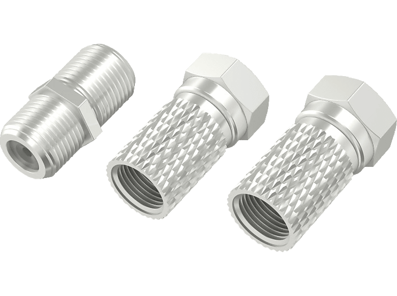 HAMA 2x F-Stecker und Adapter F-Kupplung auf SAT-Adapter-Set von HAMA