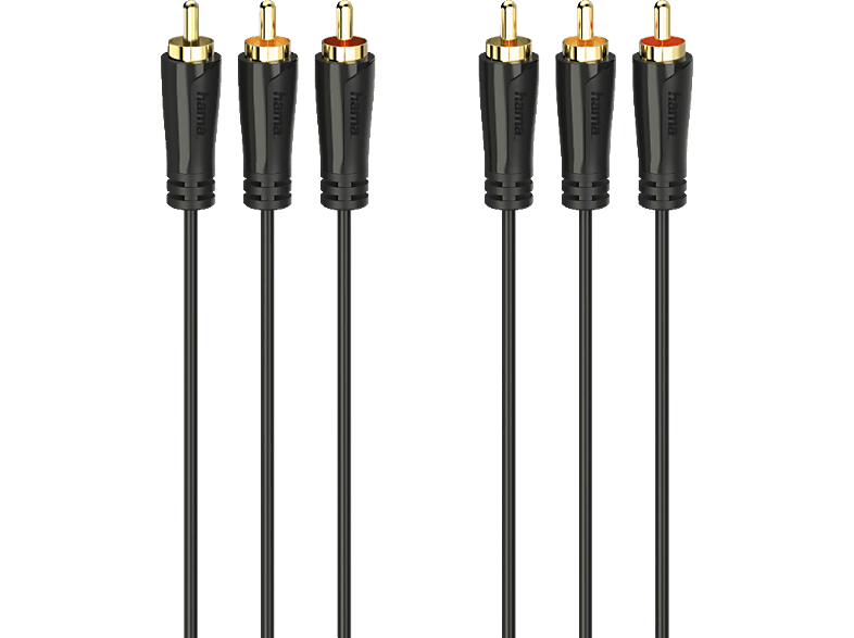 HAMA 3 Cinch-Stecker auf Cinch-Stecker, Audio-/Video-Kabel, 1,5 m HAMA 3 Cinch-Stecker auf Cinch-Stecker, Audio-/Video-Kabel, 1,5 m von HAMA