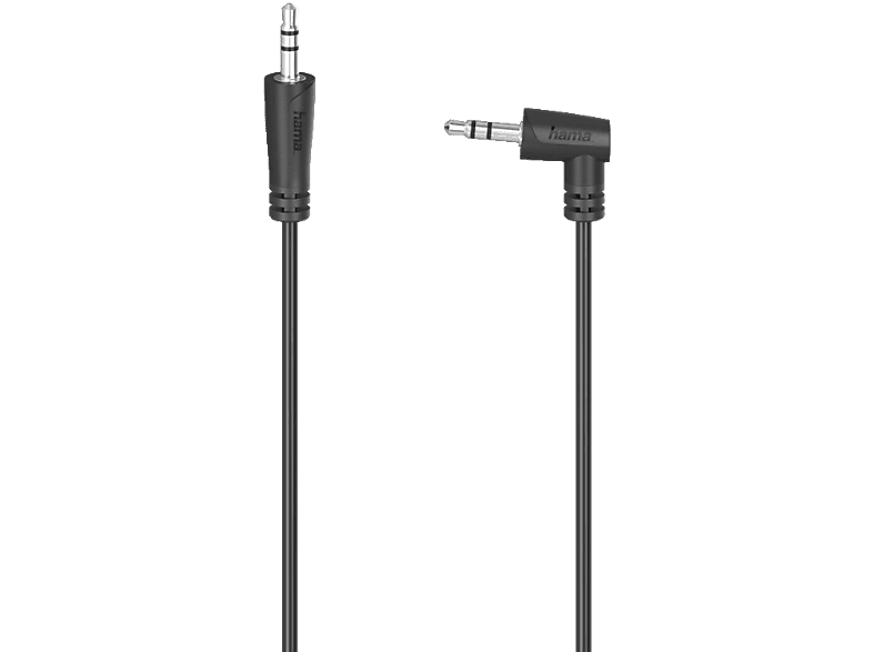 HAMA 3.5-mm-Klinken-Stecker 90° auf 3.5-mm-Klinken-Stecker, Audiokabel, 0,5 m von HAMA