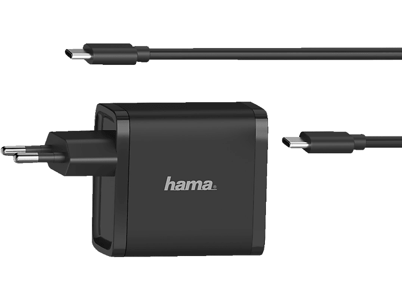 HAMA 45 Watt USB-C Notebook-Netzteil Universal, 5 - 20 Volt, Schwarz von HAMA