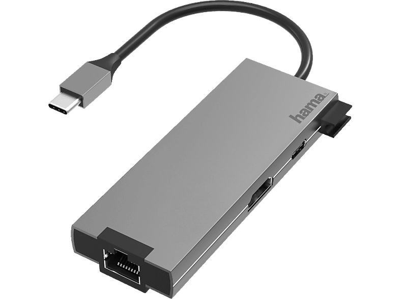 HAMA 5 Ports USB-C-Multiport Adapter, Anthrazit von HAMA