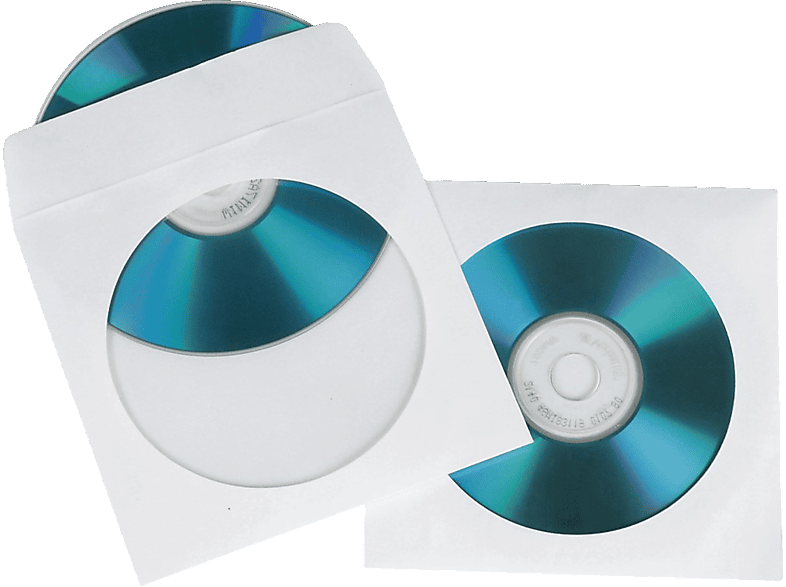 HAMA 50er Pack CD-/DVD Papier-Schutzhüllen Weiß von HAMA