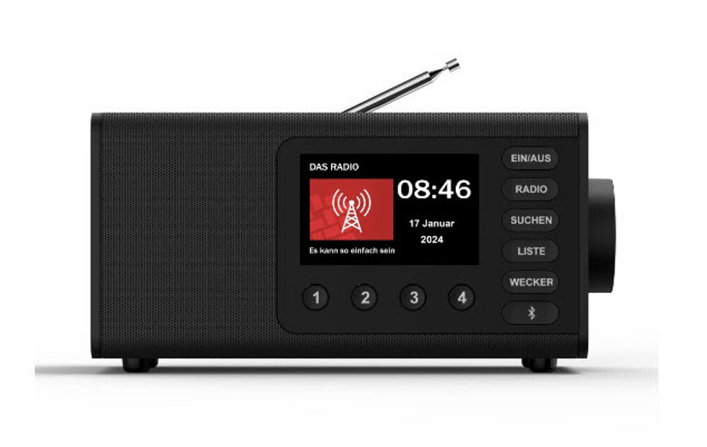 HAMA Digitalradio "DR1001BT", FM/DAB/DAB+/Bluetooth® RX, Radiowecker, Schwarz (00054296) von HAMA