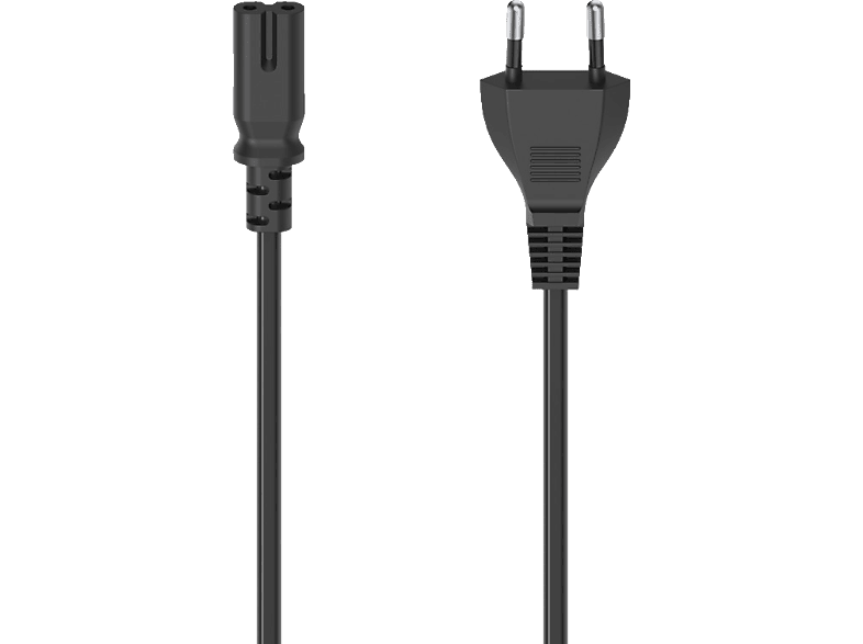 HAMA Eurostecker, 2-Pin-Stecker, Doppelnut / C7, Netzkabel, 1,5 m von HAMA