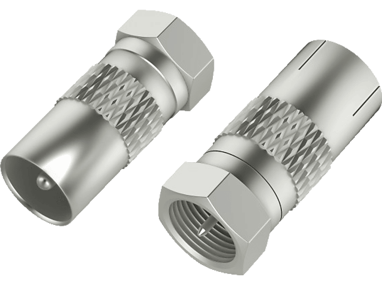 HAMA F-Stecker auf Koax-Stecker/Kupplung SAT-Adapter-Set von HAMA