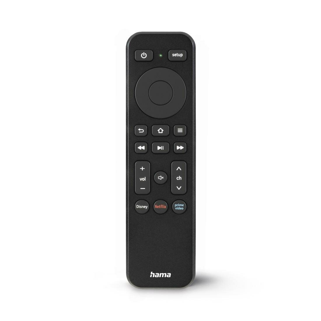 HAMA Fernbedienung, f. TV + Button Netflix, Prime Video, Disney+, programmierbar (00221050) von HAMA