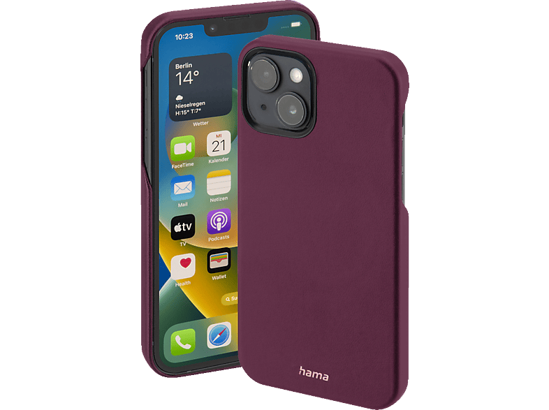 HAMA Finest Sense, Backcover, Apple, iPhone 14, Bordeaux von HAMA