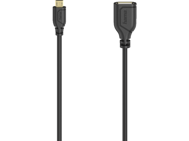 HAMA Flexi-Slim, Micro-USB-OTG-Kabel, 0,15 m von HAMA