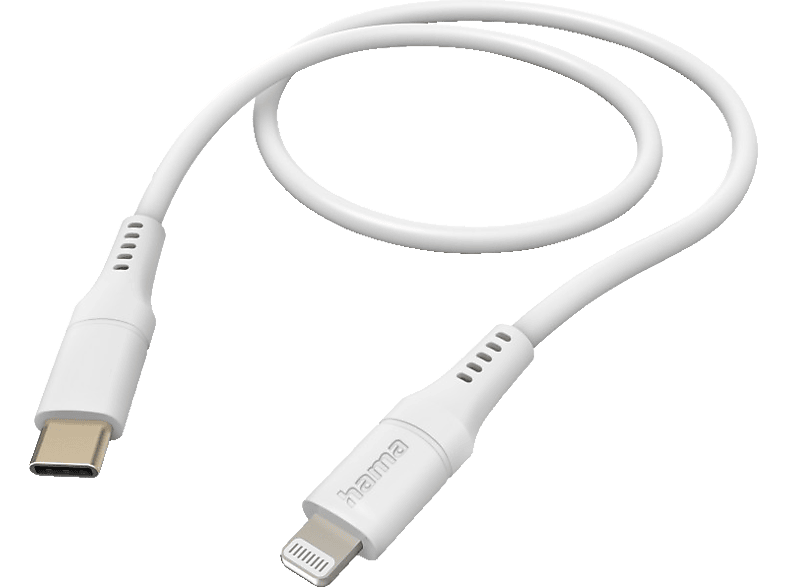 HAMA Flexible USB-C Lightning, Ladekabel, 1,5 m, Weiß von HAMA