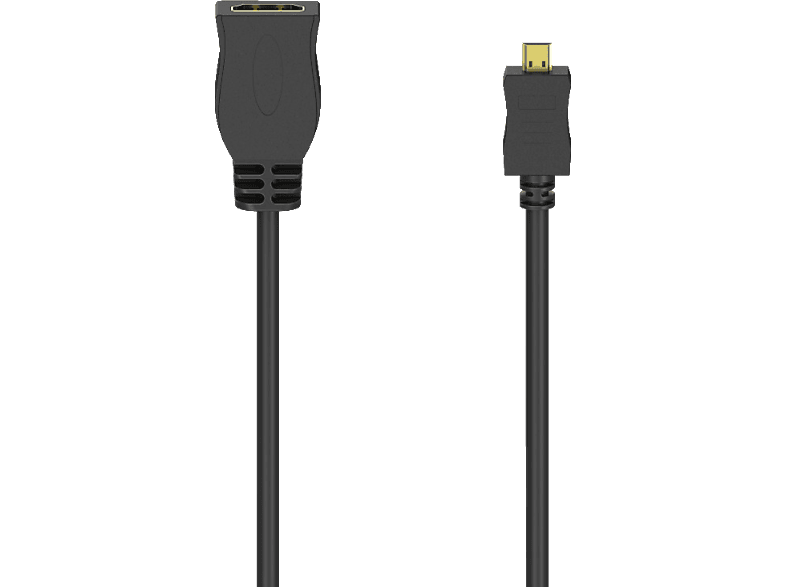 HAMA HDMI Typ D (Micro) Stecker auf A Kupplung, Kabeladapter, 0,1 m von HAMA