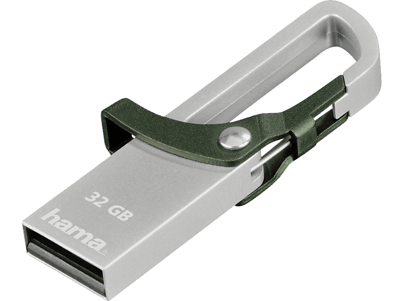 HAMA Hook-Style USB-Stick, 32 GB, 15 MB/s, Grün von HAMA