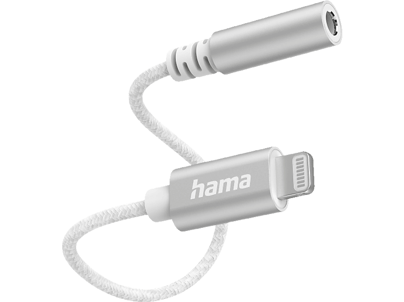 HAMA Lightning auf 3.5-mm-Klinke-Buchse, Adapter, Weiß von HAMA